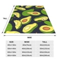 thumbnail image 3 of Pofeuu Fresh Avocado Print Ultra-Soft Micro Fleece Blanket,for Bed Or Sofa,All Season Throw Blankets Flannel Blanket-60"x50", 3 of 7