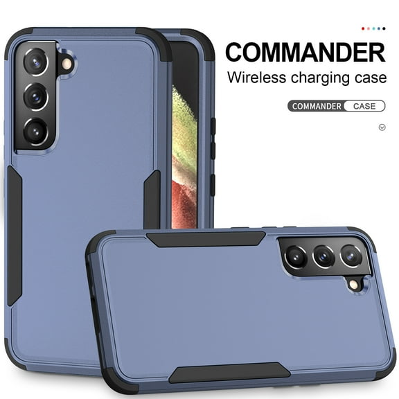 for Galaxy S22 Case, Defender Case Compatible with Samsung Galaxy S22 Case, Hybrid Heavy Duty Military Grade Full-Body Drop Shockproof Dustproof 3-Layers Rugged Protective Cover,
Royalblue/Black