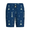thumbnail image 4 of Easygdp Lighthouses and Anchors Men's Short Pajama Pants, Sleep Shorts, Household Pants, Casual Pants with Pockets - Large, 4 of 9