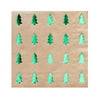Christmas Paper Napkins Christmas Party Holiday Party Rustic Christmas Décor Foil Trees 6.5" Pk 40