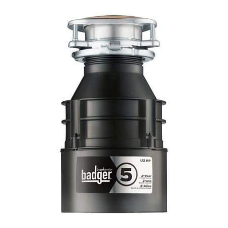 InSinkErator Badger 5 Food Waste Sink Continuous Feed Garbage Disposal, 1/2 (Best Garbage Disposal For Home Use)