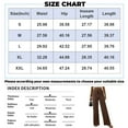 thumbnail image 2 of Women's Casual Stylish Elastic High Waisted Corduroy Trousers with Drawstring, Wide Leg Pants for Women, Fall Winter Fashion Bottoms, Ribbed Velvet,Khaki,L, 2 of 4