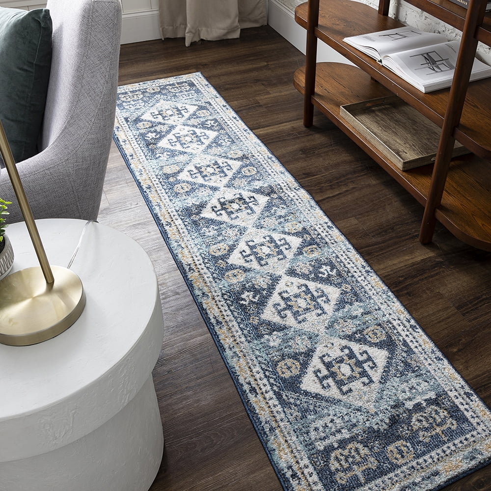 Mohawk Home Rosebery Indoor Southwestern Runner Rug, Blue, 1'11" x 10'