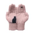 thumbnail image 4 of Qarigey Guantes cálidos de invierno y otoño con estampado de gato y pájaro para mujer y hombre, guantes de trabajo con parches suaves a Type2 NO2, 4 of 6