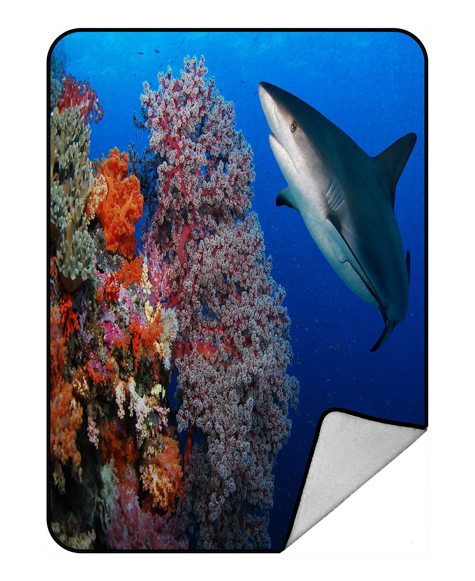 Caribbean Reef Exhibit Tank Sea Coral Reef Throw Blanket for Couch Sofa Bed Plush Fleece Blanket Soft Cozy Bedding for Kids and Adults Room Bedroom