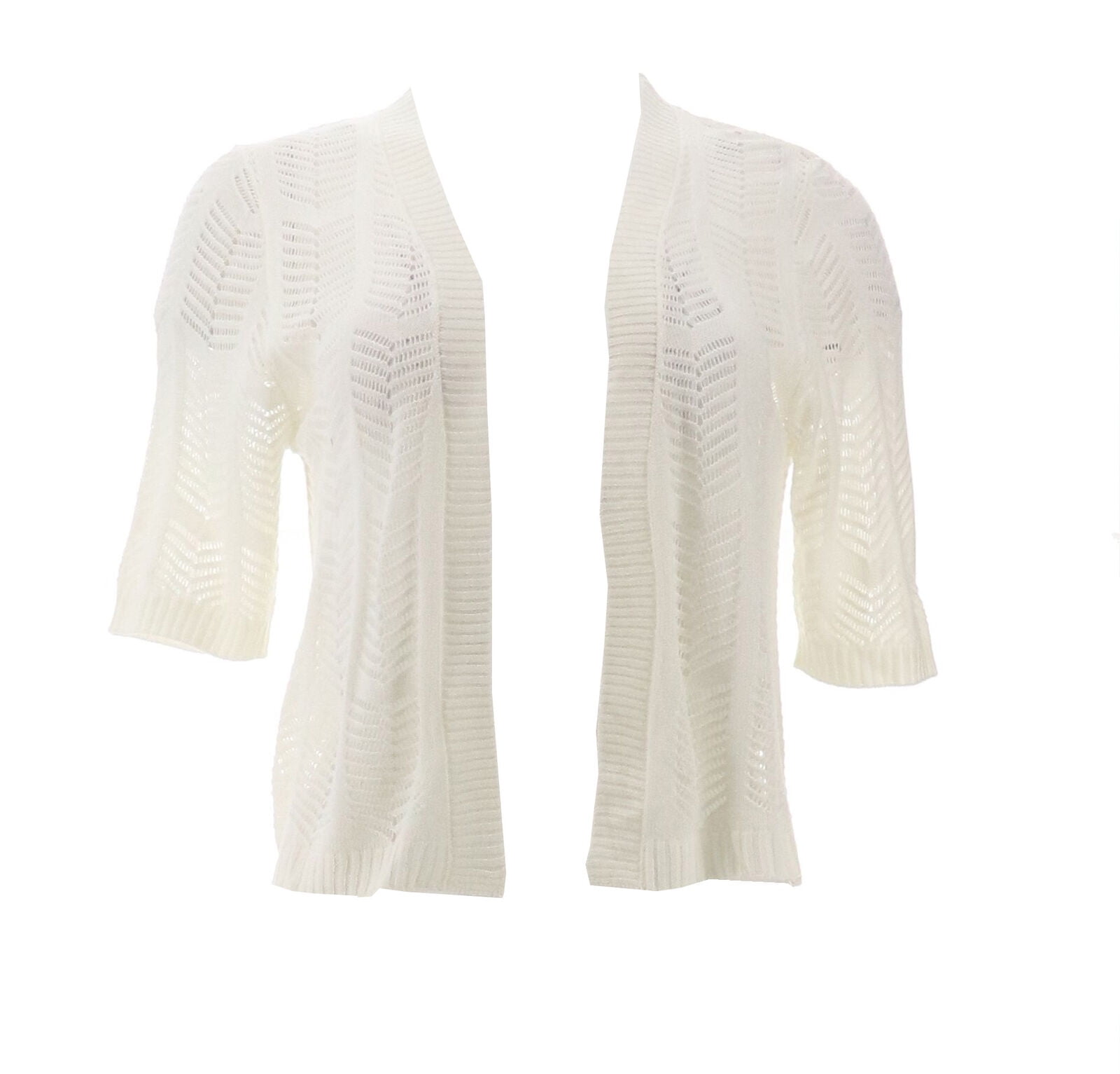 Nina Leonard Elbow-Slv Crochet Bolero 
