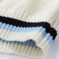 thumbnail image 6 of Men's V Neck Knit Sweater Long Sleeve Pullover Casual Striped Trim Sweater, 6 of 9