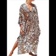 thumbnail image 2 of Vestido Caftán con Estampado Animal para Mujer, Talla Grande, para Playa, Verano 2025 Leopardo Talla Única, 2 of 10