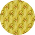 thumbnail image 1 of Ahgly Company Indoor Round Patterned Banana Yellow Area Rugs, 7' Round, 1 of 1