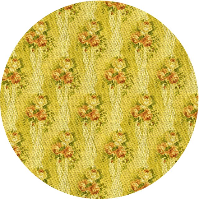 Ahgly Company Tapis Rond Lavable en Machine Intérieur Transitionnel Jaune Banane, 7 Pieds Rond
