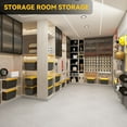 thumbnail image 5 of Nazhura Plastic Storage Bin, Black Stackable and Nestable Storage Boxes with Yellow Lids and Secure Latching Buckles, Large Storage Container, 72 Qt-6 Pack, 5 of 8