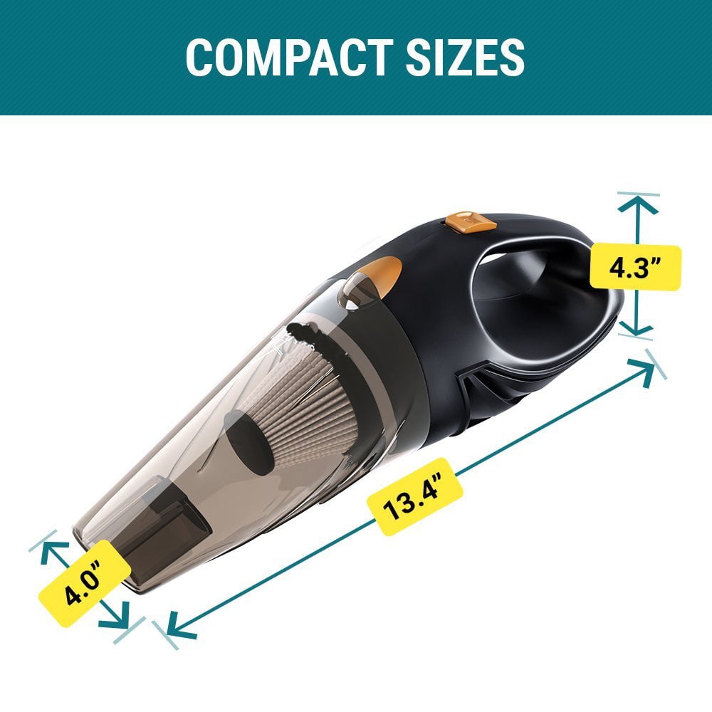 AHOME Car Vacuum Cleaner Car Accessories Small 12V High Power Handheld Portable Car Vacuum Cord Kit Essentials for Travel