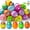 24 Pcs, variant on Joyfy 48 Pcs Bright Easter Eggs, 2.3" Tall Emply Plastic Printed Easter Eggs for Easter Egg Hunt, Basket Stuffers Fillers, Classroom Prize Supplies, Filling Treats and Party Favor