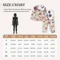 thumbnail image 4 of Honeii Autumn Garden print Women's Pajama Sets Long Sleeve Button Down Sleepwear Nightwear Soft Pjs Lounge Sets-Medium, 4 of 7