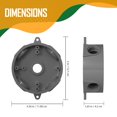 thumbnail image 3 of 5 Hole 1/2-Inch or 3/4-Inch Weatherproof Round Electrical Outlet Box, Include 5-1/2 in. Reducer Bushings & 4-3/4 in. Closure Plugs, UL Listed, Gray (, 3 of 7