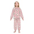thumbnail image 2 of Fluffy Pajamas Set Fuzzy Winter Warm Pj Sets Pullover Tops and Long Pants Dogs Wearing Bows X-Large, 2 of 8