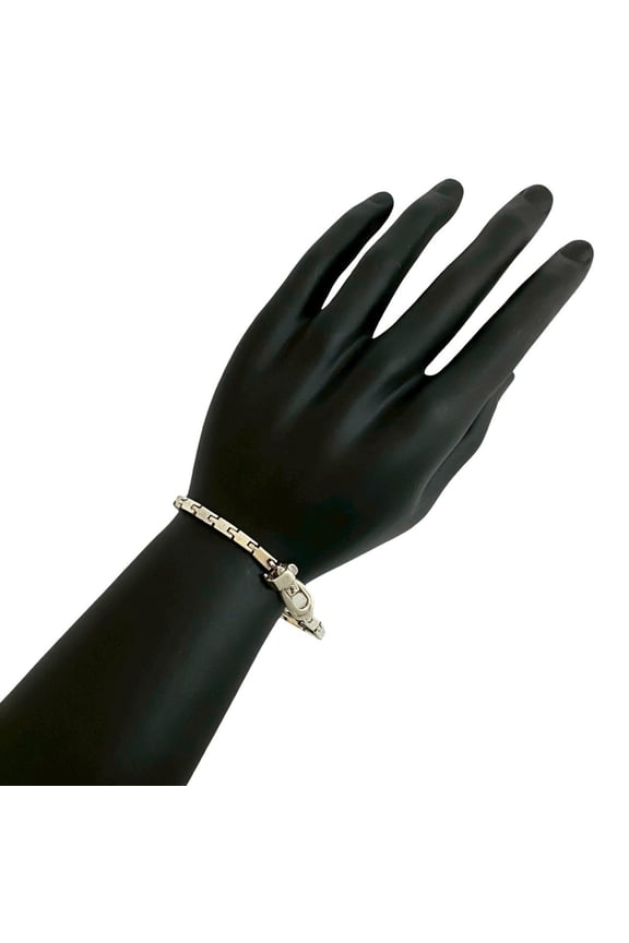 Pre-Owned GUCCI ID Bracelet, 925 Sterling Silver, Bangle, Women's, 474-4 (Good)