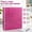 Deep Pink, variant on Glitter 3 Ring Binder 1 Inch with 2 Pockets, Sparkle Fashion Design, Durable School and Office Supplies Organizer, White