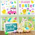 thumbnail image 2 of Easter Gel Window Clings Stickers 6 Sheets For Glass Decor With Bunny Eggs Basket Gnome Designs, 2 of 7