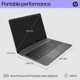 thumbnail image 3 of HP 15.6 FHD Newest Flagship Business Laptop, Intel 4-Core i3-1215U up to 4.4GHz, 8GB RAM, 128GB NVMe SSD, Intel UHD Graphics, Fast Charge, Numpad, Bluetooth, Wi-Fi, HDMI, Windows 11,w/GM Accessory, 3 of 9