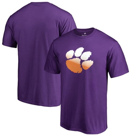Tigers Logo Single - Clemson Tigers Fanatics Branded Big & Tall Gradient Logo T-Shirt - Purple