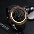 thumbnail image 3 of Reloj Deportivo LED Digital para Hombre, Multifunción 12H / 24H Hora Cronómetro con de Hora Dual Retroiluminación EL 164FT 50M Resistente Al Ag - Negro Soledad reloj deportivo digital, 3 of 10