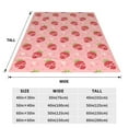 thumbnail image 3 of Zufioo Strawberries Fleece Blanket Queen Size,Plush Bed Blanket,Ultra Soft Throw Blanket,Plush Fuzzy Cozy Blanket Perfect for Bed,Couch-50"x40", 3 of 7