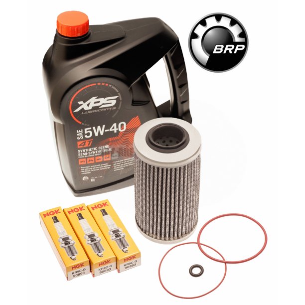 Sea Doo 300HP Oil Change Kit W/ Filter O Rings & Spark Plugs RXPX RXTX