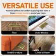 thumbnail image 7 of 2x10 Floor Vent Covers Floor Register with Mesh Cover Trap, Heat and Air, Walkable Metal Floor Register for HVAC Duct, Basketweave, Polished Brass, 7 of 7