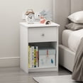 thumbnail image 2 of Furinno TIDUR Night Stand, Nightstand with Drawer, Bedside Table, End Table, Side Table with Storage Shelf, Knob Handle Drawer, for Bedroom, Living Room, Plain White, 2 of 5