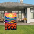 thumbnail image 3 of Amhnf Colorful Tulip Field Sunset Landscape Garden Flag For Home Outdoor Garden Yard Decor 12x18 inch, 3 of 5