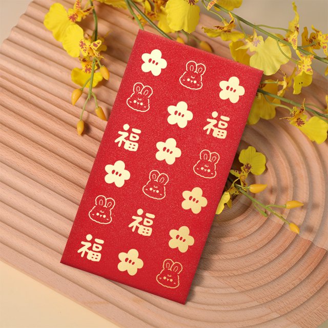 1 Pack/10 Pcs, Paquet Rouge Chinois, Lucky Money, Cadeau du Nouvel An Chinois pour Enfants, Année du Lapin, Hong Bao, Joyeux Nouvel An Lunaire, Enveloppes Rouges, Fournitures de Mariage
