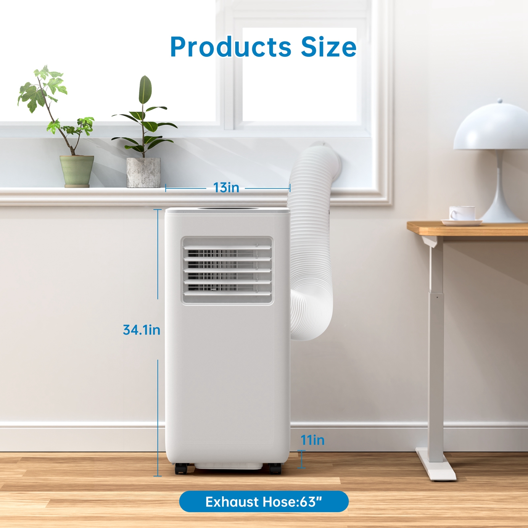 Aoile Portable AC Unit 8000BTU ASHRAE 3-In-1 Portable Air Conditioner Cools Rooms up to 350 Sq.Ft