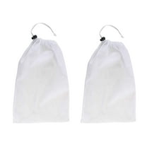 Pool Vacuum Cleaner Filter Bags Fine Mesh with Locking Cord Pool Skimmer Net Bags Pool Leaf Net Replacement Mesh Bag for Leaf Vacuum Pool Cleaners Pools Aquariums Ponds (2PC)