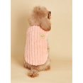 thumbnail image 1 of 1pc Pet Dog & Cat Double-Sided Fleece Warm Windproof Vest, Solid Color Thickened Sleeveless Coat With Hood, 1 of 4