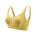 thumbnail image 2 of Ahuyic Womens Bra,Summer Plus Size Bra,Womens Push-up Breathable Underwear Daily Bras Daily Bras,Yellow,XXXXL, 2 of 5