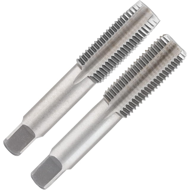 2pcs M18x1.5 Tap, M18 Metric Thread Tap Right Hand Thread Tapping Tool, HSS Thread Milling Taps (M18 x 1.5, Taper & Plug Tap) M18x1.5