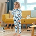 thumbnail image 5 of joogoo Butterfly Blue Pajamas Set Long Sleeve Soft Cotton Sleepwear 2 Piece 18M, 5 of 7