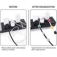 thumbnail image 5 of 100 PCS Reusable Fastening Cable Ties , 8 x 1/2 Inch Premium Adjustable Cord Ties Black Cord Organization Straps , Microfiber Hook Loop Cable Management Wire Organizer Wrap,3 Pack, 5 of 5