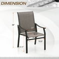 thumbnail image 6 of Sophia & William 8 Pieces Outdoor Patio Dining Chairs with Textilene Fabric & Steel Frame, Grayish-brown, 6 of 6