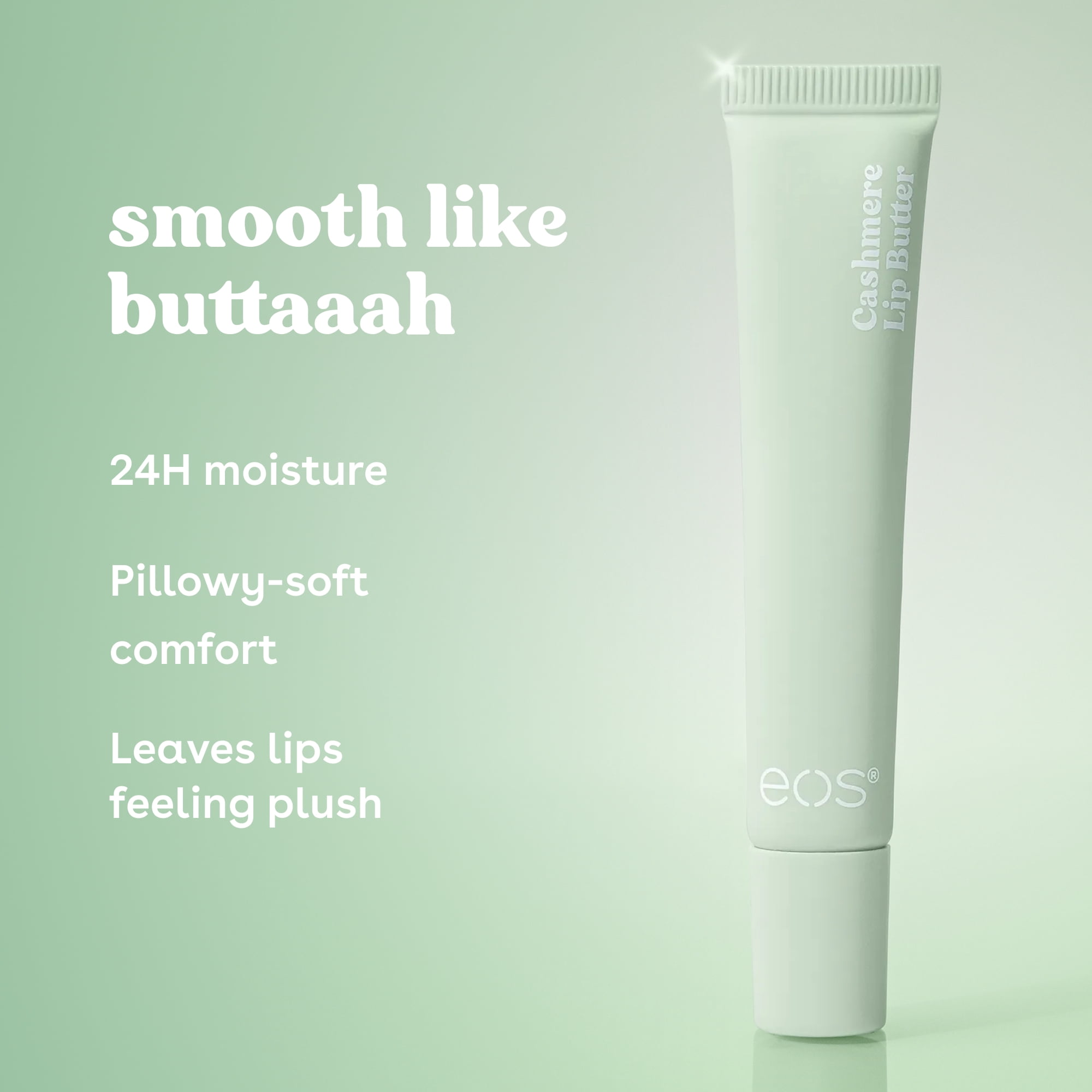 eos Cashmere Lip Butter, Crème de Pistachio, Smooth & Hydrating Lip Butter with Peptides, 0.35 fl oz