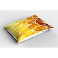 thumbnail image 2 of Ambesonne Yellow Pillow Sham 2 Pack, Geometrical Ombre Shapes, 36"x20", Marigold Yellow, 2 of 3