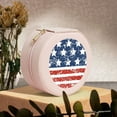 thumbnail image 6 of Naloa USA Colors Stripes1 Round Jewelry Box, Travel Jewelry Organizer, 3.9 x 3.9 x 2in Jewelry Storage Box for Women-Pink, 6 of 7