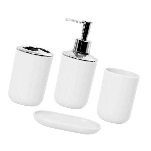 Accesorios de baño Dispensador de jabón para tocador Regalo de inauguración de la casa Moderno blanco