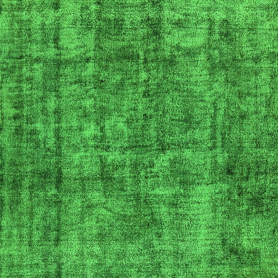 Ahgly Company Indoor Square Oriental Green Industrial Area Rugs, 4' Square