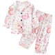 thumbnail image 1 of Odeerbi 1-8 Años Niños Niñas Pijama de Satén Con Solapa Entallada Camisa de Manga Larga Conjunto de Pantalones Suave Estampado Amor Ropa de Dormir Conjuntos de Pijama de Dos Piezas, 1 of 9