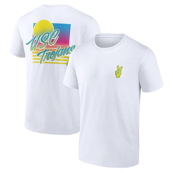 Men's White USC Trojans High Hurdles T-Shirt