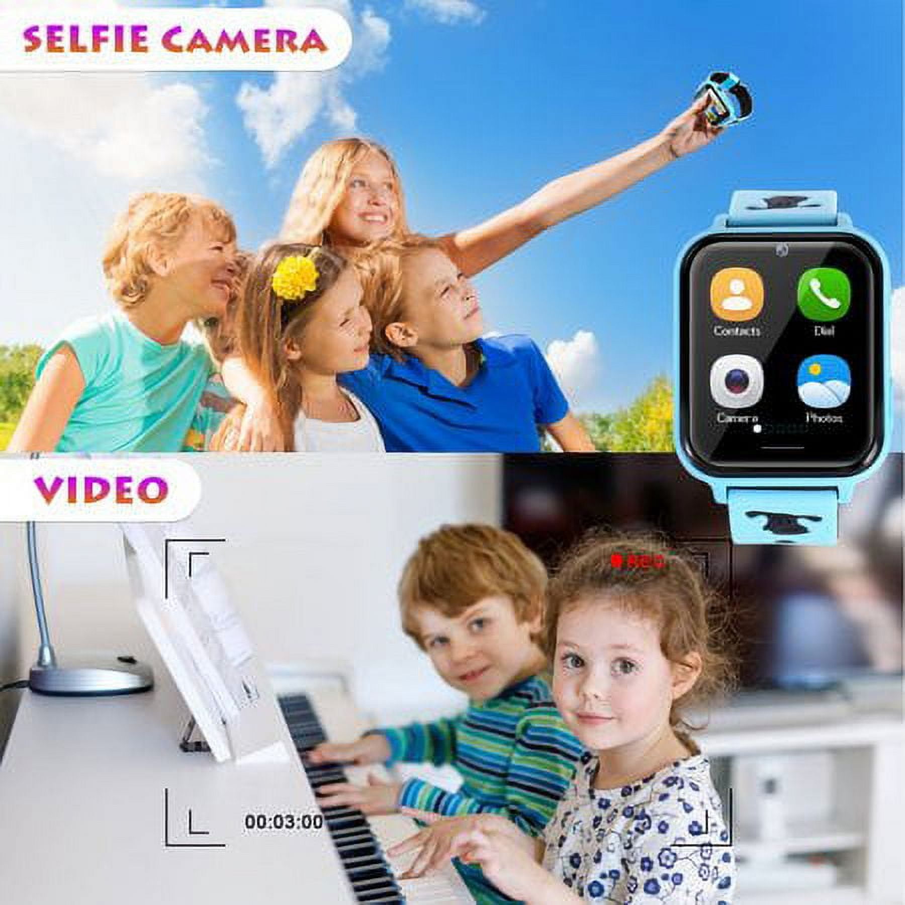 SHANNA Kids Smart Watch (GPS) + Cellular 39 mm Blue Case with Blue Band