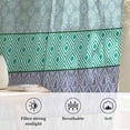 thumbnail image 6 of Purple Green Boho Semi Sheer Curtains Drapes for Living Room, Bedroom, French Doors Window 108 Inches Long, Vintage Ethnic Tribe Abstract Art Rod Pocket Chiffon Curtain Drapery Voile Draperies Panel, 6 of 8