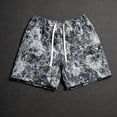 thumbnail image 3 of Men's Floral Print Drawstring Waist Shorts Summer Vacation Shorts with Pockets Black 3XL, 3 of 6